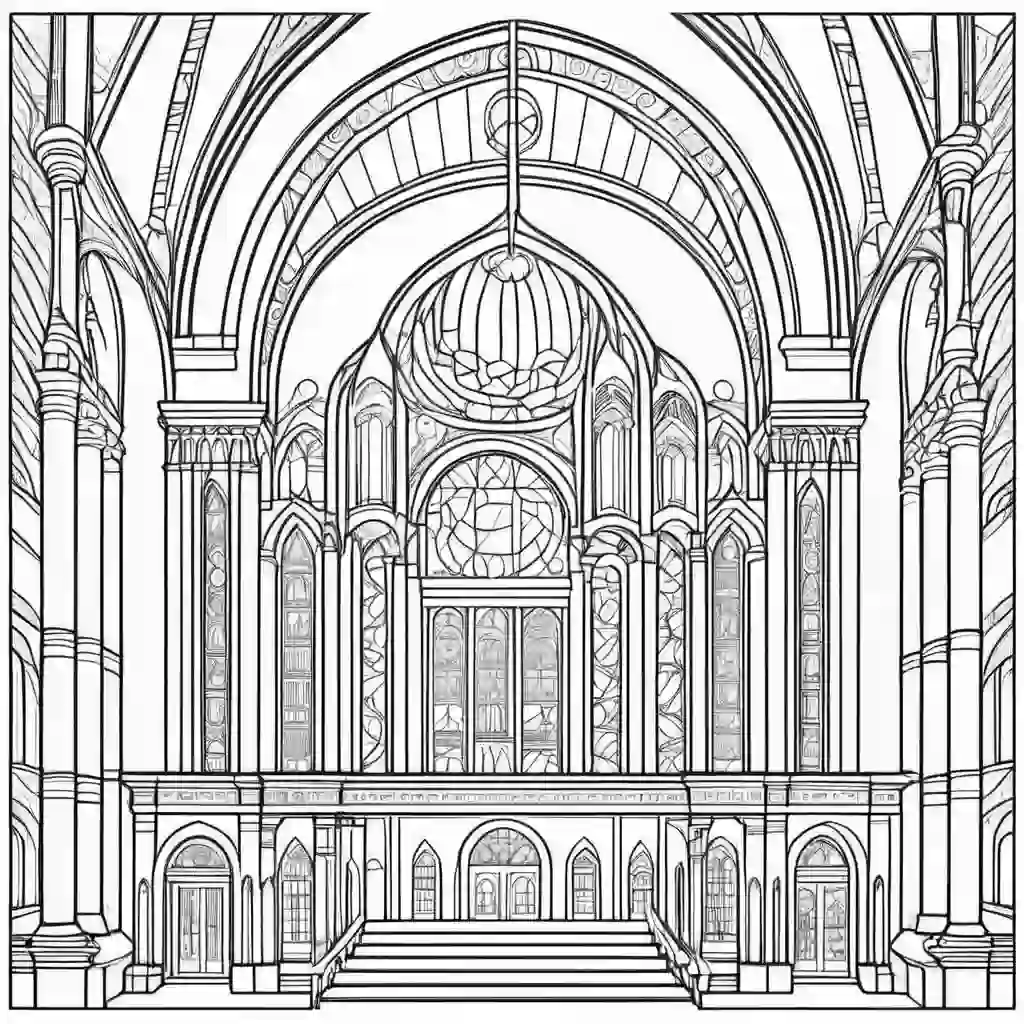 Synagogues coloring pages